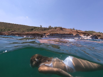  Korala beach szikls part a Novigrdi blben
